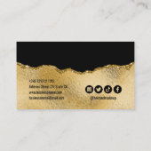 Geript Goud Papier Elegant Visitekaartje (Achterkant)
