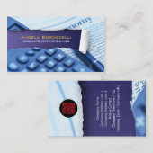 Geript Papier Boekhouding Violet Visitekaartje (Voorkant / Achterkant)