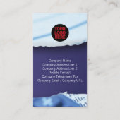 Geript Papier Boekhouding Violet Visitekaartje (Achterkant)