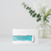 Geript papier cyaan Visitekaartje (Staand voorkant)