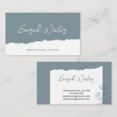 geript papier-minimalistisch Visitekaartje (Voorkant / Achterkant)