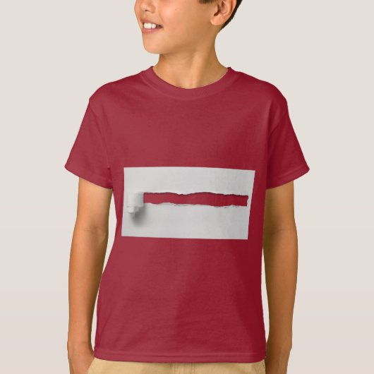 Geript Papier Sample 3D Grappig Trick Boy Man T-sh T-shirt (Voorkant)