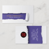 Geript Papier Violet Visitekaartje (Voorkant / Achterkant)
