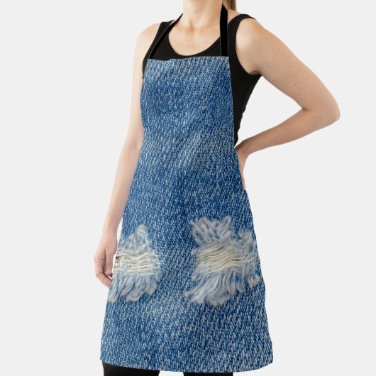 Geripte denim jeans close-up textuur. schort (Insitu)