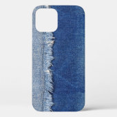 Geripte denim jeans stof achtergrond Case-Mate iPhone case (Achterkant)