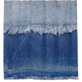 Geripte denim jeans stof achtergrond douchegordijn (Voorkant)