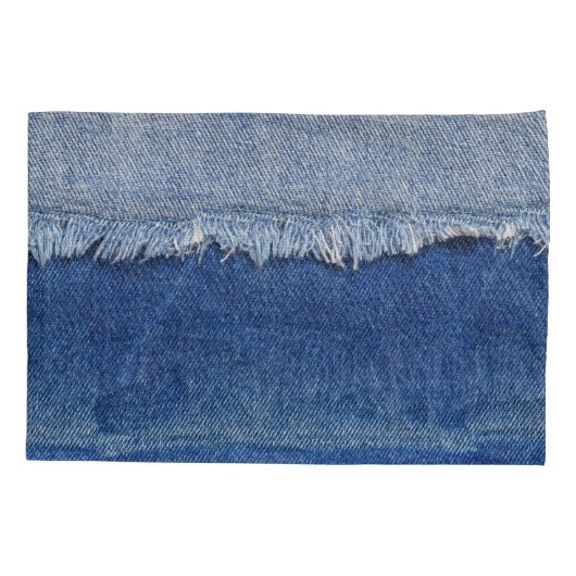 Geripte denim jeans stof achtergrond kussensloop (Achterkant)