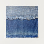 Geripte denim jeans stof achtergrond wandkleed (Voorkant)