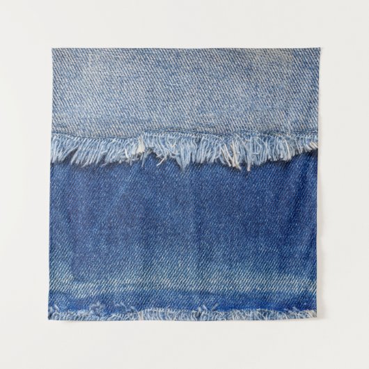 Geripte denim jeans stof achtergrond wandkleed (Voorkant)