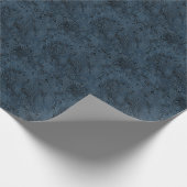 Geripte Faux Silk Moire in Rich Blauwgroen Blauw Cadeaupapier (Hoek)
