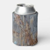 Geripte houten textuur Koelbox of Bier Sleeve Blikjeskoeler (Blikje Voorkant)