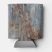 Geripte houten textuur Koelbox of Bier Sleeve Blikjeskoeler (Voorkant)