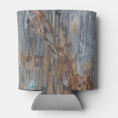 Geripte houten textuur Koelbox of Bier Sleeve Blikjeskoeler (Achterkant)