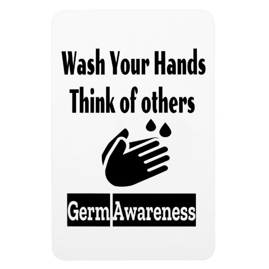 Germ Awareness 4"x6" Photo Magnet Magneet (Verticaal)