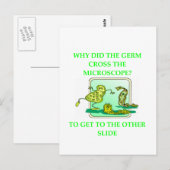 GERM BIOLOGY ONDERZOEK JOKE BRIEFKAART (Voorkant / Achterkant)