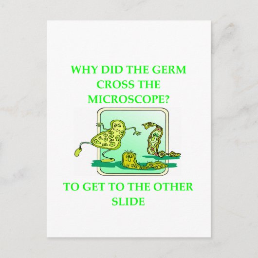 GERM BIOLOGY ONDERZOEK JOKE BRIEFKAART (Voorkant)