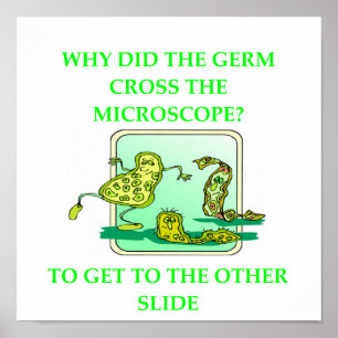 GERM BIOLOGY ONDERZOEK JOKE POSTER