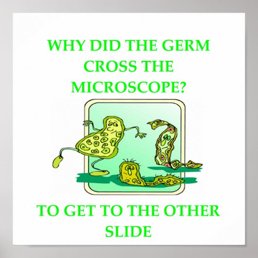 GERM BIOLOGY ONDERZOEK JOKE POSTER (Voorkant)