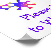 Germ Busters - Was je handen! Bathroom Sign Poster (Hoek)