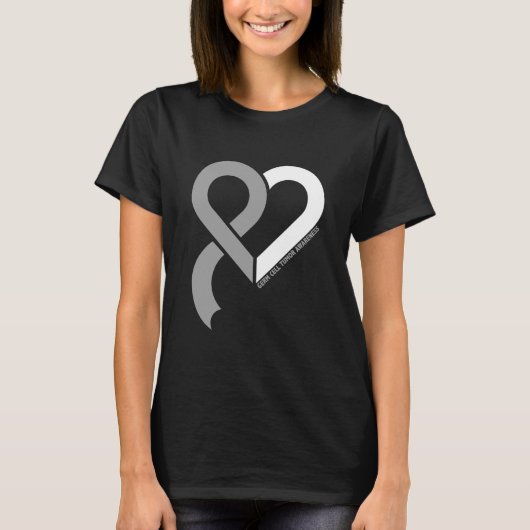 Germ Cell Tumor Awareness Brain Cancer Related T-shirt (Voorkant)