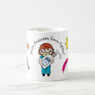 Germ Fighter Cute Redhead - Gepersonaliseerd Koffiemok