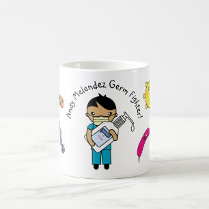 Germ Fighter Cute Short Black Hair Personated Koffiemok