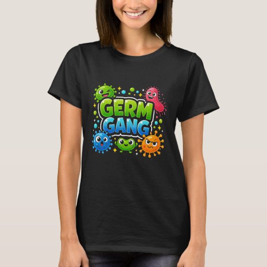 GERM GANG Bacteriën T-shirt Ontwerp (Voorkant)