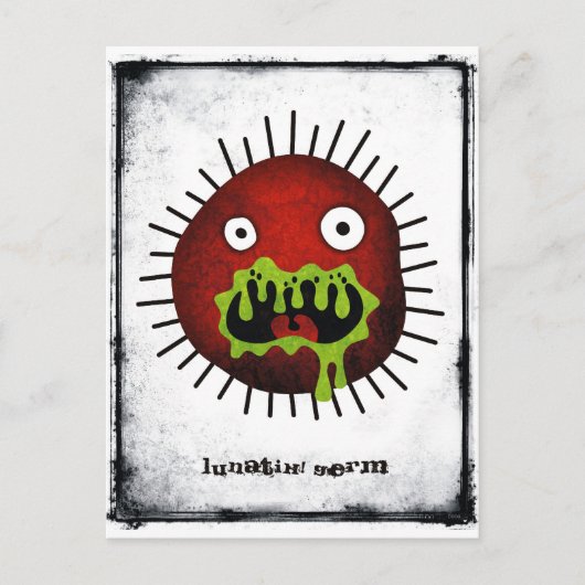 Germ lunatik. Briefkaart (Voorkant)