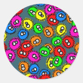 Germ Wallpaper Ronde Sticker (Voorkant)