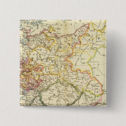 Germaanse Confederatie 2 Vierkante Button 5,1 Cm (Voorkant)