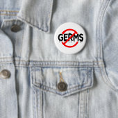 Germafobe No Germs Antibacterial Virus Funny Meme Ronde Button 5,7 Cm (In situ)