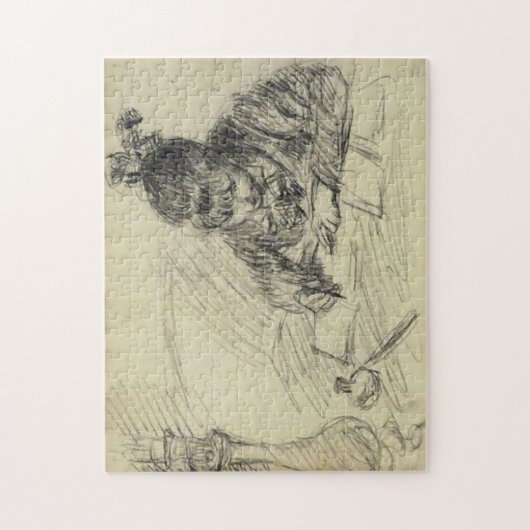 Germaine Hoplanné Writing Monet Fine Art Legpuzzel (Verticaal)