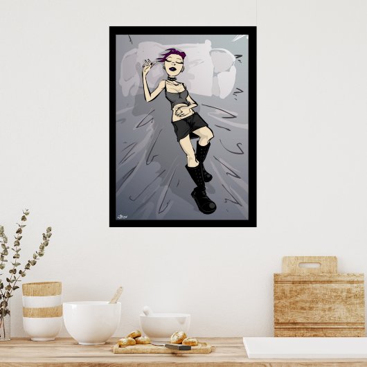 Germaine (klassieke illustratie) Poster (Keuken)