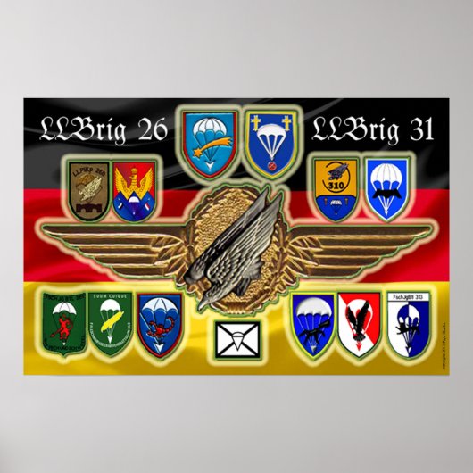 German Airborne Brigade 26 and 31 Poster (Voorkant)