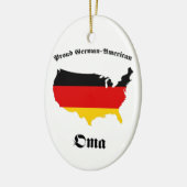 German American Oma - Granny - Grandmoeder Keramisch Ornament (Links)