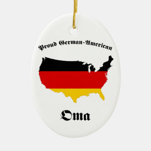 German American Oma - Granny - Grandmoeder Keramisch Ornament