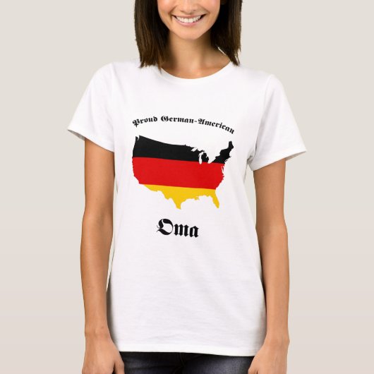 German American Oma - Granny - Grandmoeder T-shirt (Voorkant)