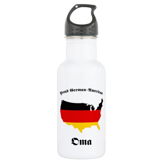 German American Oma - Granny - Grandmoeder Waterfles (Voorkant)