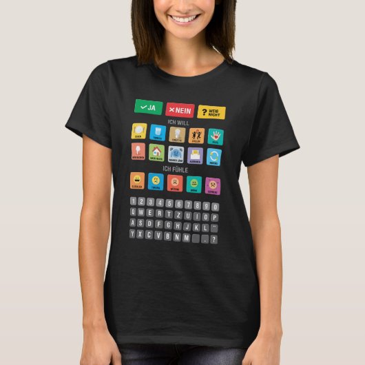 German Autism AAC Pointing Communication 03 T-shirt (Voorkant)
