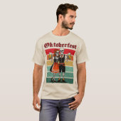 German Beer Festival Skeleton Couple Halloween T-shirt (Voorkant volledig)