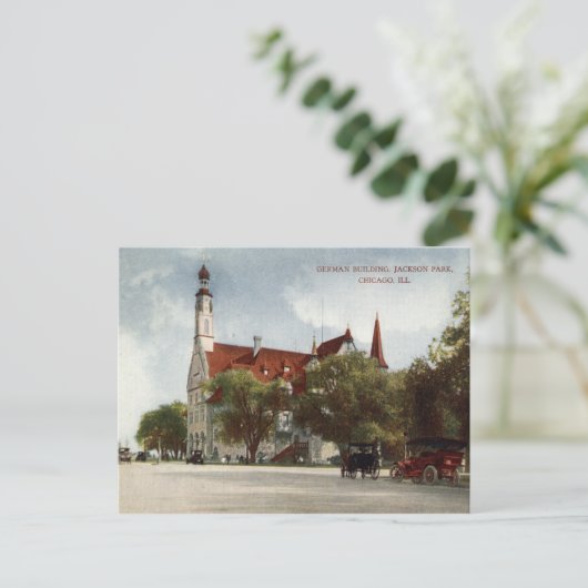 German Bldg Jackson Park Chicago IL 1917  Briefkaart (Staand voorkant)