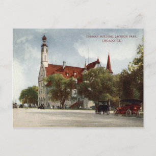 German Bldg Jackson Park Chicago IL 1917  Briefkaart