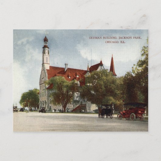 German Bldg Jackson Park Chicago IL 1917  Briefkaart (Voorkant)