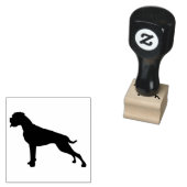 German Boxer Dog Classic Silhouette Rubberstempel (Gestempeld)