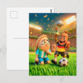 German bratwurst defeating Argentinian empanada so Briefkaart (Voorkant / Achterkant)