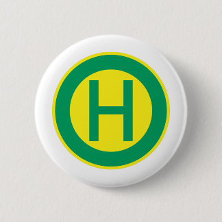 German Bus and Tram Stop sign Haltestelle Ronde Button 5,7 Cm