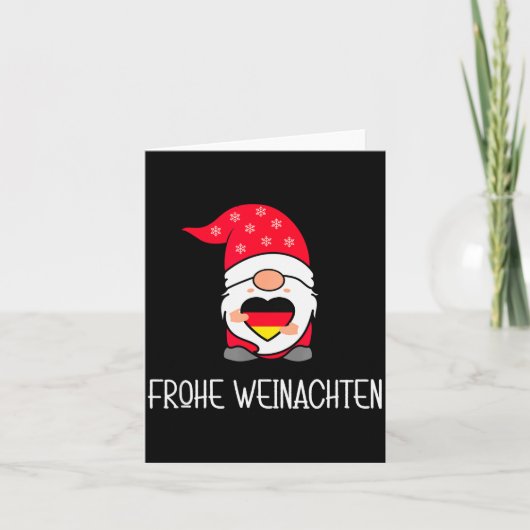 German Christmas Gnome Frohe Weinachten  Kaart (Voorkant)