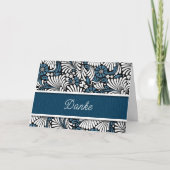 GERMAN Danke Blue en White Hartelijk dank Kaart (Voorkant)