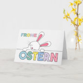 GERMAN Easter Bunny Pastel Hues Kaart (Gele Bloem)