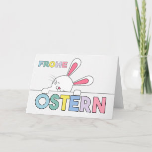 GERMAN Easter Bunny Pastel Hues Kaart